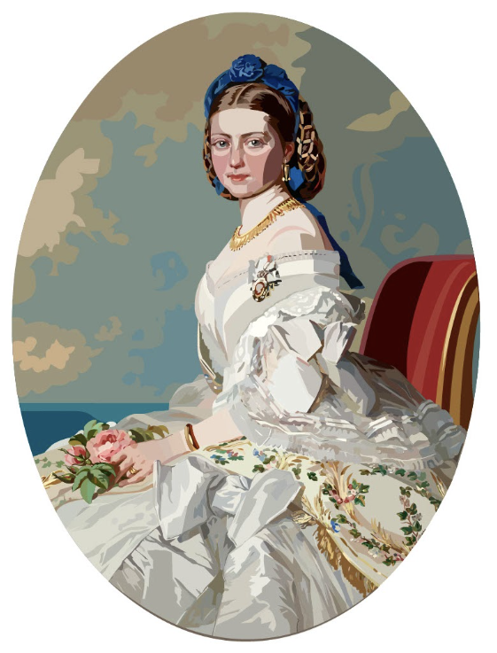 Adobe vector of the painting by Albert Graefle of princess Victoria 1807-89